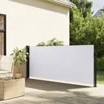 vidaXL Seitenmarkise Ausziehbar Wei&szlig; 100x500 cm