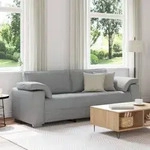 vidaXL Sofa 3-Sitzer Hellgrau 178 cm Stoff