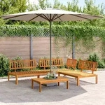 vidaXL 4-tlg. Garten-Sofagarnitur aus Paletten Massivholz Akazie