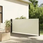 vidaXL Seitenmarkise Ausziehbar Creme 140x500 cm