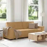 vidaXL 3-Sitzer-Sofa Braun 180 cm Samt