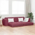 vidaXL Futon-Sofa-Bett 2-in-1 Burgunderrot 245x150x60.5 cm Stoff