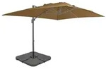vidaXL Sonnenschirm mit Tragbarem Sonnenschirmst&auml;nder Taupe