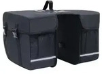 vidaXL Doppel-Fahrradtasche f&uuml;r Gep&auml;cktr&auml;ger Wasserdicht 35 L Schwarz