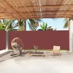 vidaXL Seitenmarkise Ausziehbar Braun 200x1000 cm