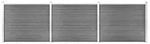vidaXL Zaunelement Set WPC 526x146 cm Grau