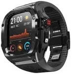 F&uuml;r Apple Watch Ultra 2 / 1 49mm Hochwertiges Silikon Arm Band Metall Geh&auml;use
