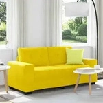vidaXL Zweisitzer-Sofa Gelb 140 cm Samt