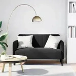 vidaXL Zweisitzer-Sofa Schwarz 109 cm Samt