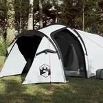 vidaXL Tunnel-Campingzelt 3 Personen Wei&szlig; Dunkel Wasserdicht
