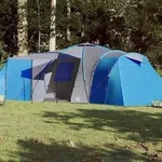 vidaXL Kuppel-Familienzelt 12 Personen Blau Wasserdicht