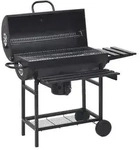 vidaXL Grillwagen mit R&auml;dern und Ablagen Schwarz Stahl 115x85x95 cm