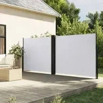 vidaXL Seitenmarkise Ausziehbar Wei&szlig; 180x600 cm