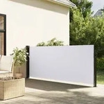 vidaXL Seitenmarkise Ausziehbar Wei&szlig; 140x600 cm