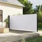 vidaXL Seitenmarkise Ausziehbar Wei&szlig; 160x600 cm