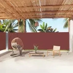 vidaXL Seitenmarkise Ausziehbar Braun 180x1000 cm