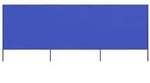 vidaXL 3-teiliges Windschutzgewebe 400 x 120 cm Azurblau