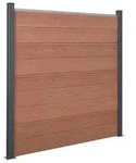 vidaXL Zaunelement-Set Braun 180x186 cm WPC