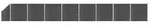 vidaXL Zaunelement Set WPC 1484x(105-186) cm Schwarz
