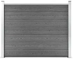 vidaXL Zaunelement WPC 180x146 cm Grau