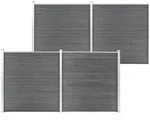 vidaXL Gartenzaun WPC 699x186 cm Grau
