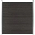vidaXL Zaunelement WPC 180x186 cm Schwarz