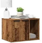 vidaXL Katzenklo Altholz-Optik 60x40x40 cm Holzwerkstoff