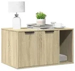 vidaXL Katzenklo Sonoma Eiche 80x50x45 cm Holzwerkstoff