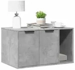 vidaXL Katzenklo Betongrau 80x50x45 cm Holzwerkstoff