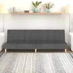 vidaXL Schlafsofa 2-Sitzer Hellgrau Stoff