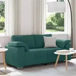 vidaXL Sofa 2-Sitzer Dunkelgr&uuml;n 140 cm Stoff