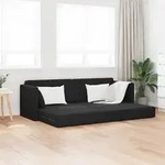 vidaXL Boden Sofabett 2-in-1 Schwarz 213x144x60 cm