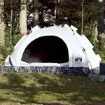 vidaXL Campingzelt 3 Personen Wei&szlig; Verdunkelungsstoff Quick Release