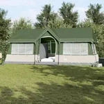vidaXL Campingzelt mit Fenstern Gr&uuml;n 12 Personen Wasserdicht