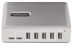 StarTech.com 7-Port USB-C Hub, 5x USB-A + 2x USB-C, Self-Powered w/ 65W Power Supply,