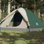 vidaXL Kuppel-Campingzelt 3 Personen Gr&uuml;n Wasserdicht