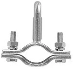 Halter f&uuml;r Abrei&szlig;seil inklusive Feder f&uuml;r Anh&auml;nger 12x10x4cm verzinkt ca. 717