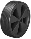 1 x St&uuml;tzrad Achsbohrung 20mm Ersatzrad Vollgummirad 220x70 mit Kunststofffelge