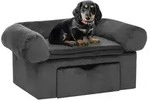 vidaXL Hundesofa mit Schublade Dunkelgrau 75x50x38 cm Pl&uuml;sch