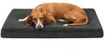 lionto Hundebett, orthop&auml;disches Bett mit Pl&uuml;schoberfl&auml;che & Wildlederimitat,