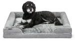 lionto Hundebett premium, orthop&auml;disches Memoryfoam-Bett mit erh&ouml;htem Rand,