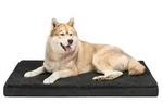 lionto Hundebett, orthop&auml;disches Bett mit Pl&uuml;schoberfl&auml;che & Wildlederimitat,