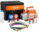 VEVOR 3,5 CFM AC-Vakuumpumpe und Manometer-Set, einstufige