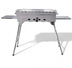 Mangal Khan Edelstahl Schaschlik Grill mit Grillrost