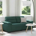 vidaXL 2-Sitzer-Sofa Dunkelgr&uuml;n 140 cm Stoff