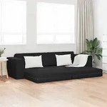 vidaXL Boden Sofa Bett 2-in-1 Schwarz 245x150x60.5 cm Stoff