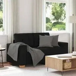 vidaXL Zweisitzer-Sofa Schwarz 120 cm Stoff