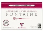 Clairefontaine Aquarellblock feink&ouml;rnig, Hadern, 10x15cm 25 Blatt wei&szlig; 96436C