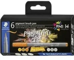 "STAEDTLER Fasermaler pigment brush pen "Greys & Caramels""
