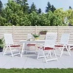 vidaXL Gartenstuhl-Kissen 4 Stk. Weinrot 50x50x3 cm Oxford-Gewebe